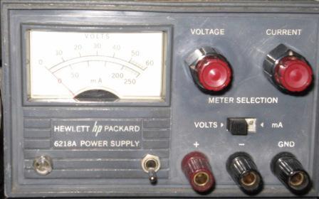 3.3 Hewlett-Packard Regulated DC Power Supply Model 6218A Instead of the GW-Instek Laboratory DC Power Supply, Model GPS-3303 or GPC-3030, some workstations are equipped with two Hewlett-Packard