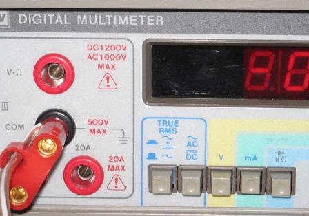 4.2 DC Milliammeter Symbolic representation of a milliammeter, as used in circuit drawings is shown below: ma Operating instructions (set-up procedure): to set up the DMM as a DC milliammeter,