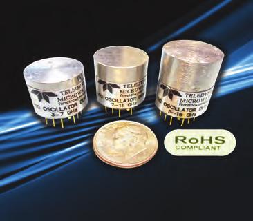 TINYIG Oscillators Smallest oscillator available in the RF and microwave industry Up to 20 GHz: 3 to 8, 8 to 16, and 10 to 20 GHz (other custom bands upon request) Permanent Magnet (PM) Surface Mount