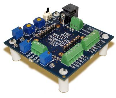 Figure : Top View WTC9 WTC Temperature Controller Evaluation Board GENERAL DESCRIPTION: Quickly interface an ultrastable WTC Temperature Controller to your thermoelectric or resistive heater load