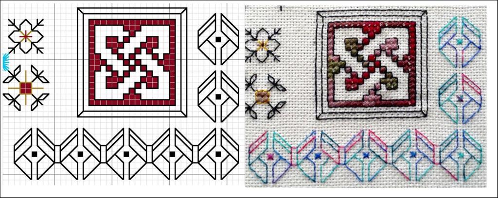 Pattern 11 Assisi Block Assisi embroidery is a form of counted thread embroidery based on an ancient Italian needlework tradition in which the background is