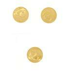 1123 [3] COINS: 2015 Chinese 200 Yuan 1/2 oz.999 fine gold Pandas in sealed cellophane sleeves.