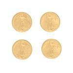 1139 [4] American Eagle 1/10 ounce gold Bullion Coins $5.00 denomination.