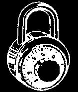 Optional Items That are Ordered Separately from Locker Combination Padlock (/32 or.281 Shackle) Used to secure locker door when built in lock is not used.