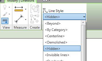 Select <Hidden> on this menu - subsequently click on the windows. The lines change to dotted lines.