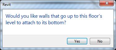 Finish the Ground slab by clicking on Finish Edit Mode In case this dialogue box pops up, click on No.