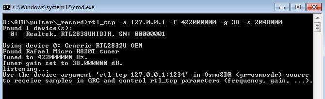 open filterbank_4ch_2h, modify recording length (example 7200 seconds), choose a bin data filename in an