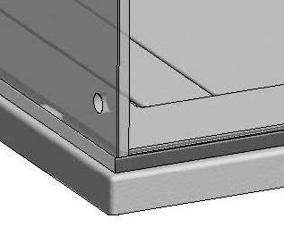 Carefully replace the return panel ensuring it is level. Ensure the front edge of the return panel butts up to the front underframe inside edge with no gap.