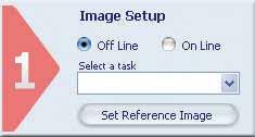 SOFTWARE PC Main menu Control panel Wizard set up Image buffer Help online Status bar Step
