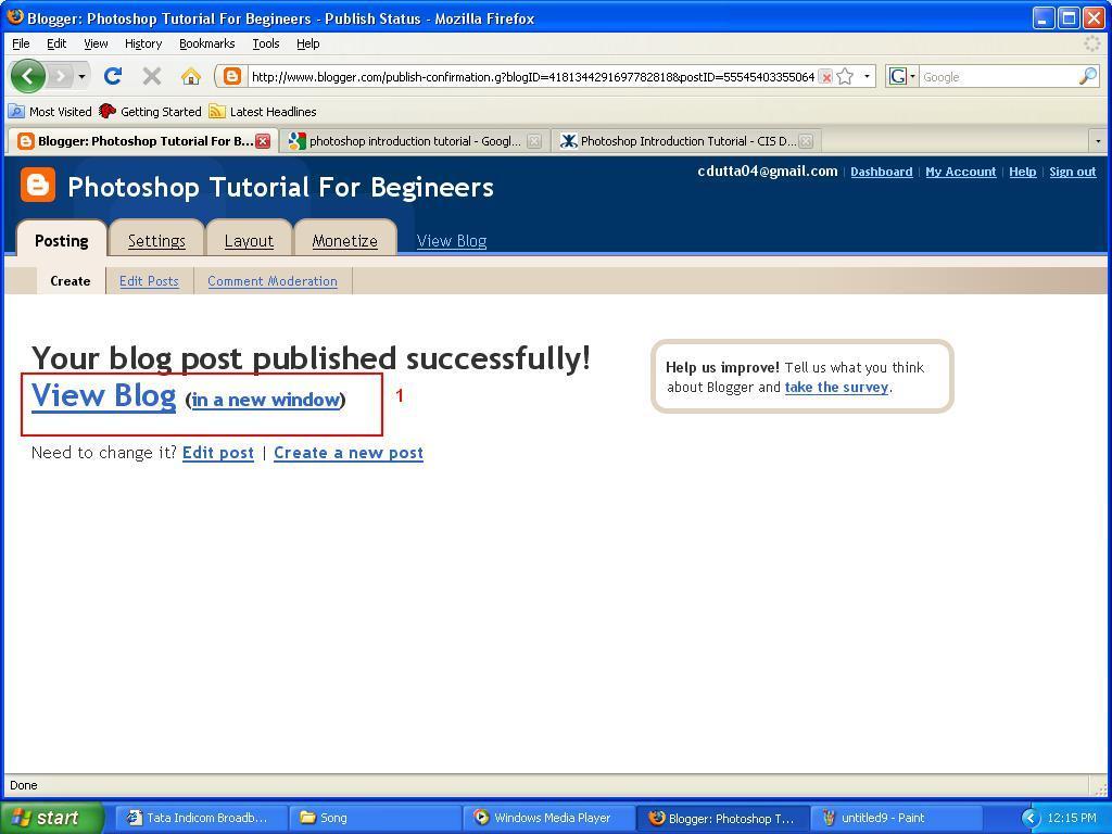 Step 9: You will get the following screen once you clicked the Publish Now button.