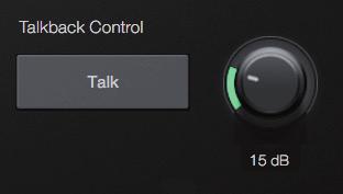 5 Talkback (Quantum) These controls mimic the front panel options on the Quantum, allowing you to remote control the Main Output Mute, Dim and Mono options.