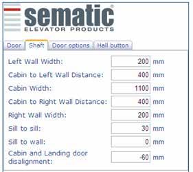 Parameters Area SHAFT Left (Right) Wall Width: just for drawing purposes, this parameter let you set the width of the shaft walls Cabin to Left (Right) Wall Distance: distance from the external of