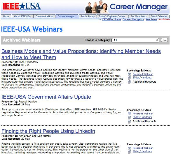 Webinars ieeeusa.org/careers/webinars Negotiation Techniques for Women Patents: What s the Process?