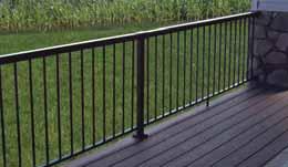 Stylish, Sculpted Top Rail No Exposed Pop Rivets or Screws Where Balusters Meet Rail Convenient