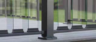 Glass Baluster Kits Stylish Sculpted Top Guard Rail 30-37 Angle Adjustability No Angle Cutting Required Installed Glass Baluster Shoes Easily Installed Die Cast Aluminum Mounting Brackets Tempered
