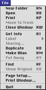 The Menus The File Menu The menus in the menu bar allow you to manage images in the camera s memory or in other folders. The commands available in each menu are outlined below.