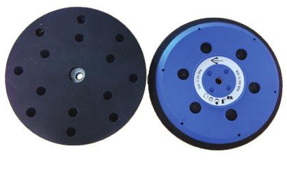 Instruments Product Article Works Description Backing pad, medium, D150 mm, 15 holes, 5/16 + M8 Medium hardness Velcro backing pad for eccentric