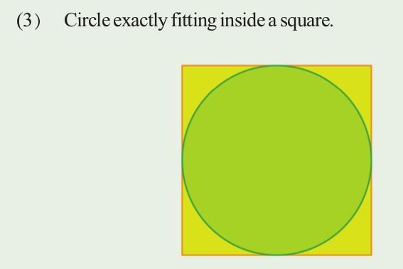 is P(G) = (a 2 /2 )/a 2 = 1/2 (2) A square with all vertices on a circle.