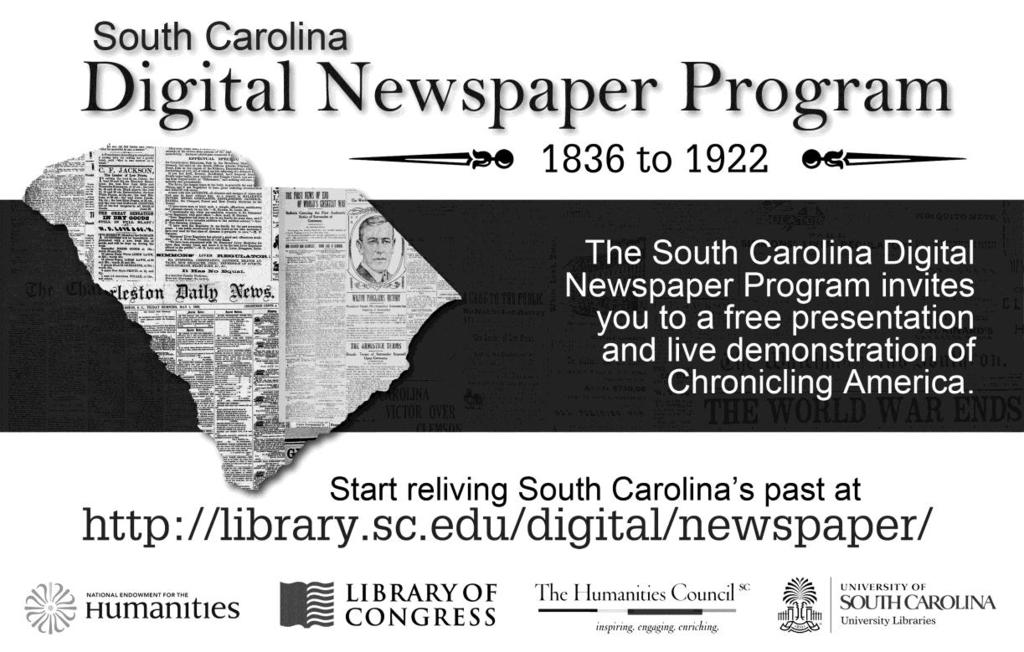 Appendix B: South Carolina Digital Newspaper Postcard created with