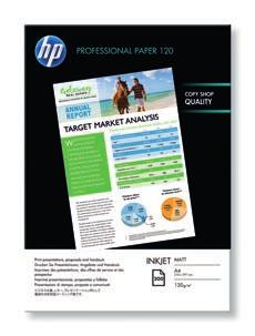 HP Professional Inkjet Paper 20g Matte Professional-weight presentation paper with a two-sided coated matte finish for vibrant colours.