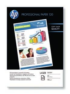 HP Professional Laser Paper 20g Glossy Print professional business documents with print-shop quality without having to leave the office.