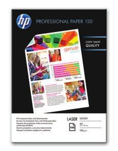 HP Professional Laser Paper 0g Glossy Heavy-weight, glossy paper with two-sided coating, designed to produce high quality marketing collateral of commercially-printed quality and weight.