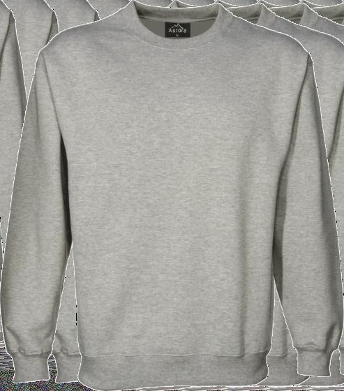 16 Crewneck SWEATSHIRTS Standard 300gsm crewneck has a rib neckband, twin-needle stitching and re-inforced shoulder seams. Soft brushed inside and a classic fit.