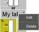 Working with panels Deleting labels Right-click on the panel. A shortcut menu appears. Click on Delete. The label is deleted.