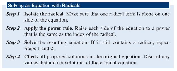 Only even radicals can have extraneous solutions) Figure #1: EXAMPLE