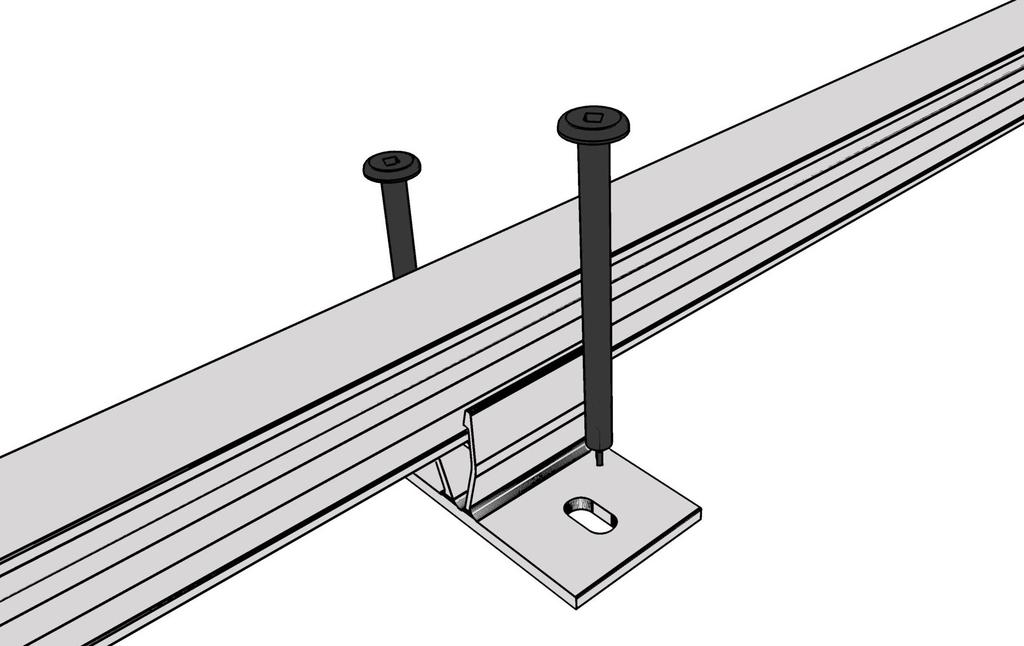 Step 2: Attach 2 Flange Connection or 1 Flange Connection to rafter NOTE: When using 2