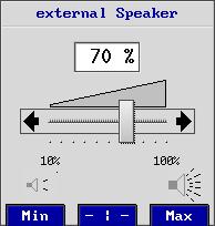 4.7.2 Setting Speaker Volume The volume of the connected external speaker can be set infinetely variable.