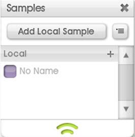 Add a color sample. Press Samples.. In the Samples panel press Add local sample.. Enter a name for the new color sample.