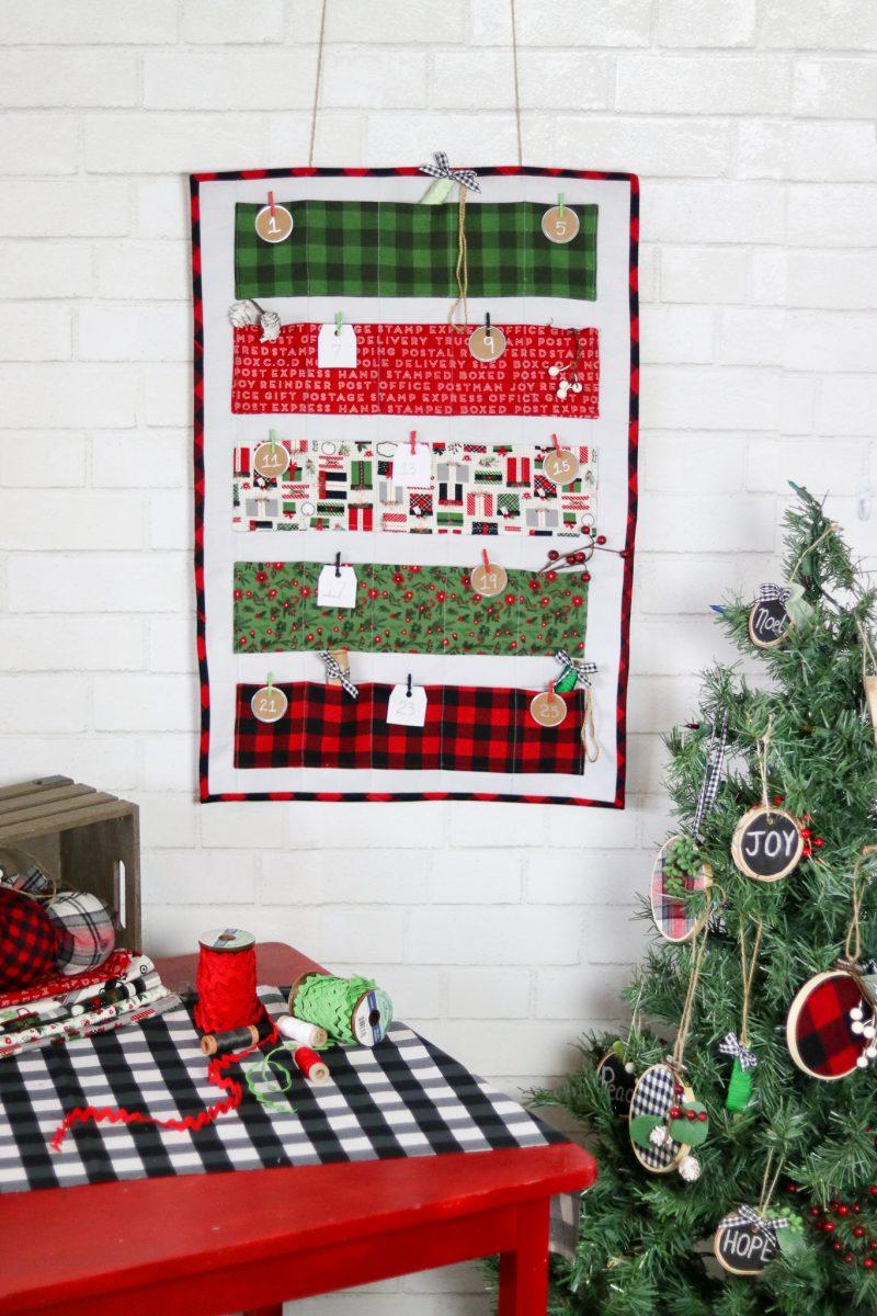 DIY Christmas Advent Calendar Sewing Tutorial I love counting down the days until Christmas with my children and seeing the smiles on their faces each morning as they get to check the advent calendar