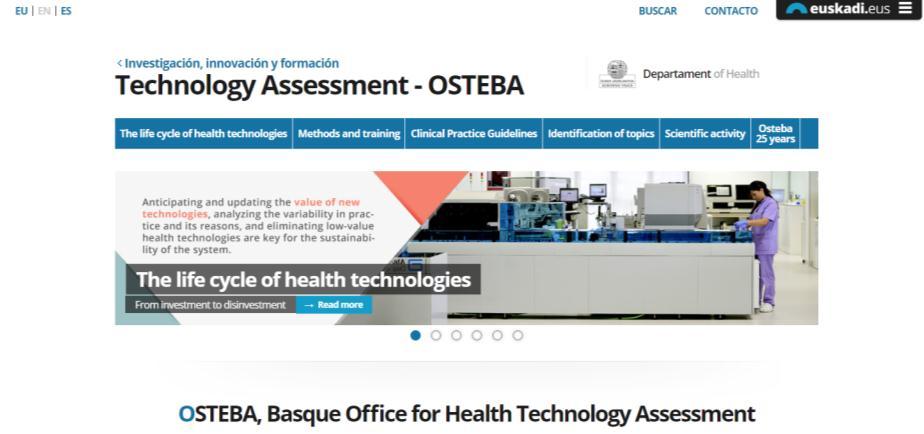 Who we are Basque Office for HTA, Osteba, created in 1992.