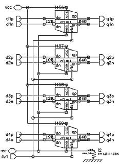 Fig. 5 The schematic of the resistive ladder R-2R It should be noted that such system provides a binary adjustment of the attenuation, which allows simplify circuit implementation with a lower power