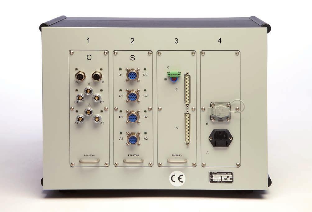 eddyvisor digital Connections IO ports An optically insulated interface with 32 in- and 32 outputs is available for PLC connection.