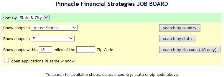 If you prefer, you can search the Job Board using the Classic Job Board view as well.