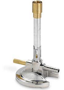 Bunsen Burner A metal tube with two valves and an inlet for natural gas.