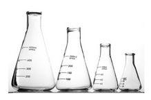 Flask, Erlenmeyer Flask, Filtering A tapered flask with an opening thinner than the base and