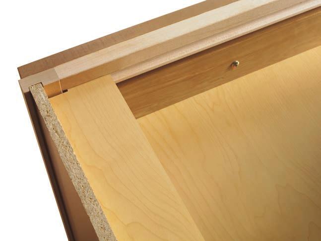 ¾" THICK ADJUSTABLE SHELVING Thickness enhances interior cabinet stability and support