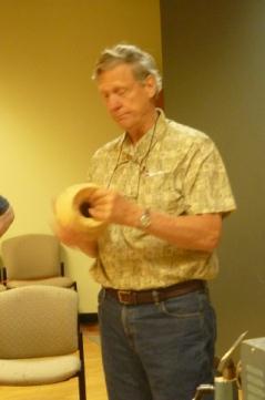 com) or Amy Benefield (leobenefield@gmail.com). Raffle News John Sowell There will be disk that Joe Ruminski turned as our guest demonstrator at the September meeting.