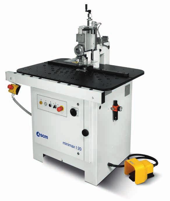 minimax t 20 manual trimming machine for straight and shaped panels.