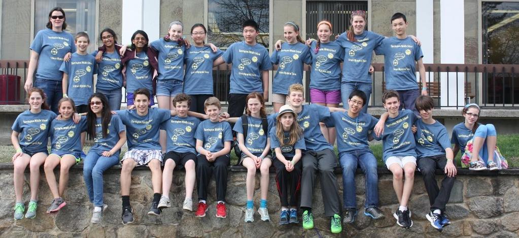 Barrington Middle School Students place First at 2015 Rhode Island Science Olympiad 1st Place: Bio-Process Lab Christina Curran and Kelly Gorman Bottle Rocket Jaya Gottlieb and Eleanor Wind Crime