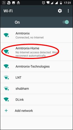 Disconnect Smartphone from any other Wifi network if connected. ii.