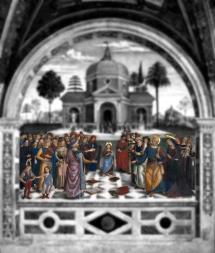 Il Pinturicchio (1454-1513), Christ among the Doctors 1501, Fresco, Santa Maria Church, Spello Source: 1