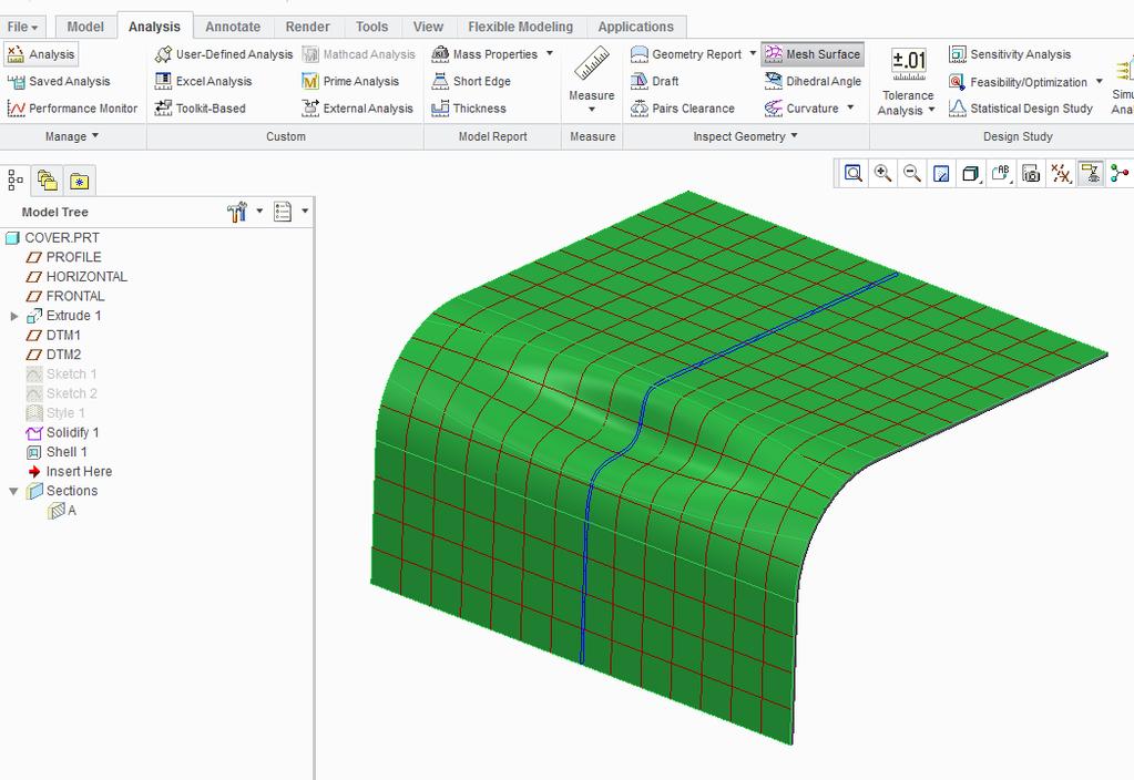 Use the View Manager and when creating the cross section select the Preview without Clipping option from the Section Tab. Print out a screen capture showing the geometry as shown.