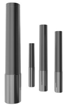 HYDRAULIC ZERO-REACH ARBORS ARBOR AND ADAPTER SYSTEMS DENSE ANTIVIBRATION ADAPTERS- FOR SCREW-ON END MILLS M 8 - M POKOLM solid carbide adapters for screw-on end mills are characterised by their
