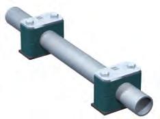 Place second clamp half and cover plate (optional) on top and mount clamp assembly by using screws or bolts. STAUFF Mounting Rails are available in different heights.