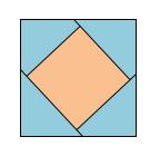 Press to yield one Square-in-a-Square unit {diagram e}. Make four units for each block.
