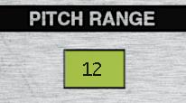20 Pitch Bend Range The Bend Range knob sets the maximum number of semitones that the Pitch Wheel can adjust the oscillator pitch.